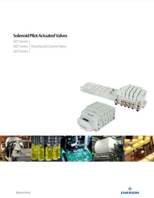 AVENTICS 500 MANIFOLD CATALOG 501, 502, 503 SERIES: SOLENOID PILOT ACTUATED DIRECTIONAL CONTROL VALVES